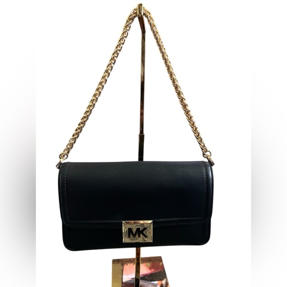 Michael Kors Black and Gold Chain Strap Shoulder Bag Shoulder: Sonia Black - Picture 5 of 7